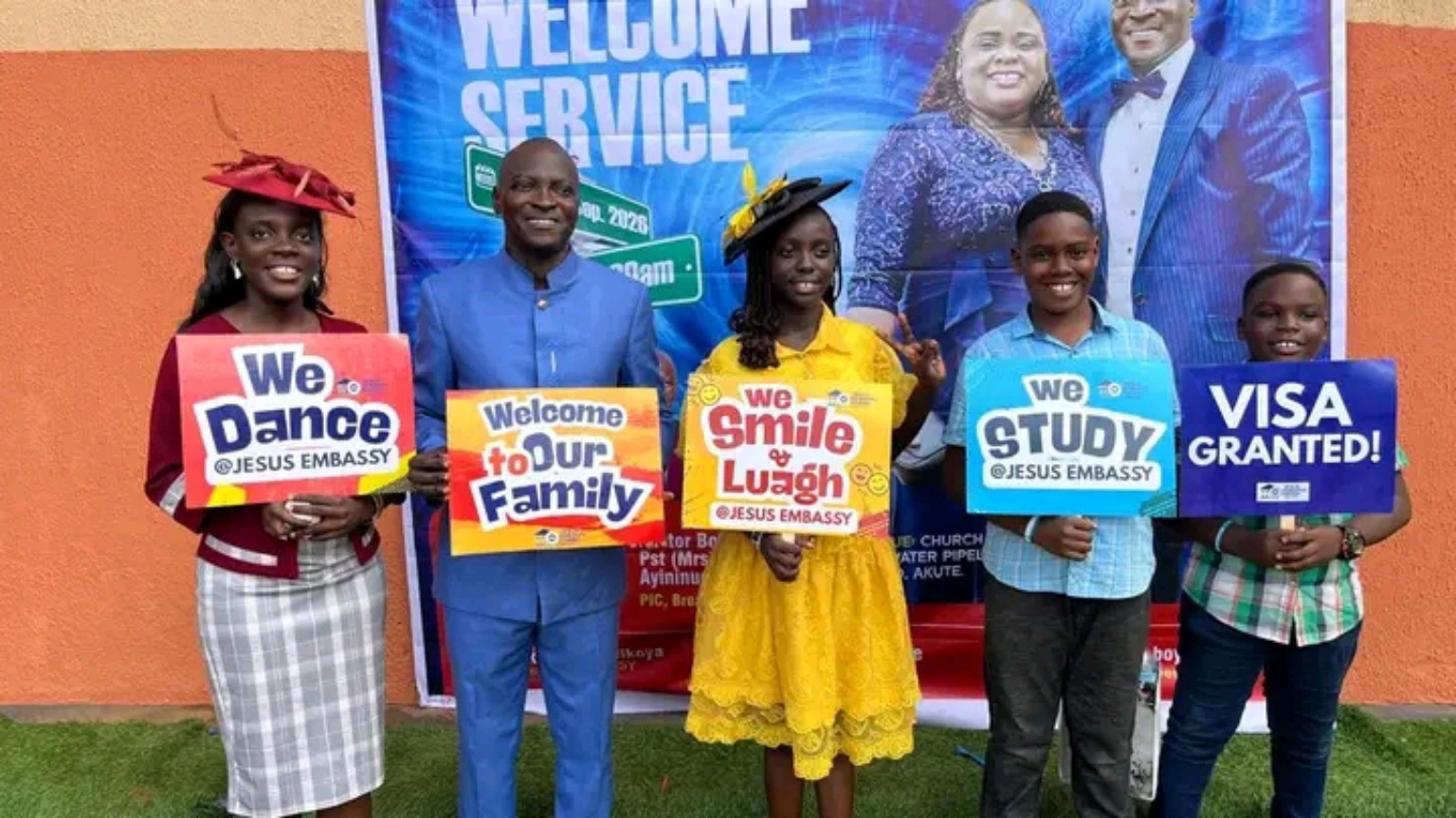 Jesus Embassy members welcoming visitors